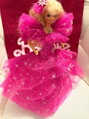 Barbie Hot Pink Sparkle Ball Gown with Necklace